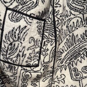 Peruvian Connection Black and White Knit Jacket